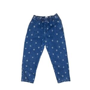 BDG URBAN OUTFITTERS  Womens‎ M smiley face embroidered Mom Jeans drawstring